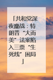 共和党深夜鏖战：特朗普“大而美”法案陷入三票“生死线”困局
