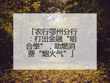 农行鄂州分行：打出金融“组合拳”，助燃消费“烟火气”