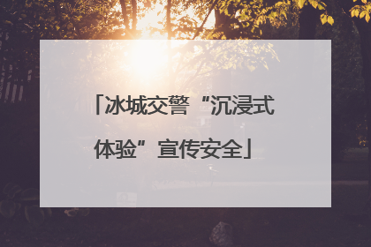 冰城交警“沉浸式体验”宣传安全