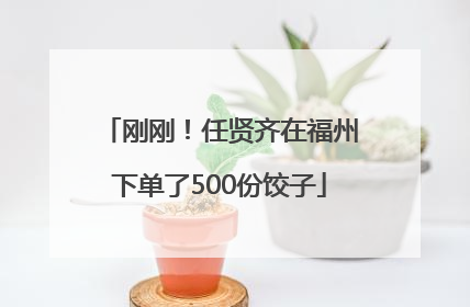 刚刚！任贤齐在福州下单了500份饺子