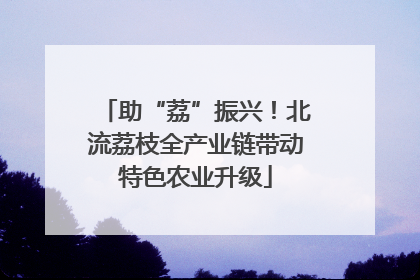 助“荔”振兴！北流荔枝全产业链带动特色农业升级