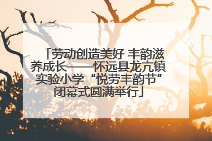 劳动创造美好 丰韵滋养成长——怀远县龙亢镇实验小学“悦劳丰韵节”闭幕式圆满举行