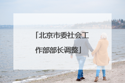 北京市委社会工作部部长调整
