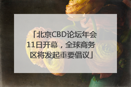 北京CBD论坛年会11日开幕，全球商务区将发起重要倡议