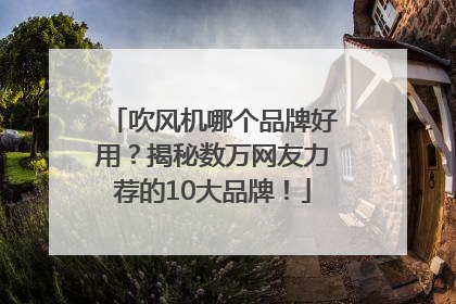 吹风机哪个品牌好用？揭秘数万网友力荐的10大品牌！
