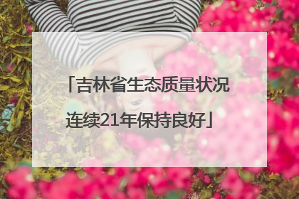 吉林省生态质量状况连续21年保持良好