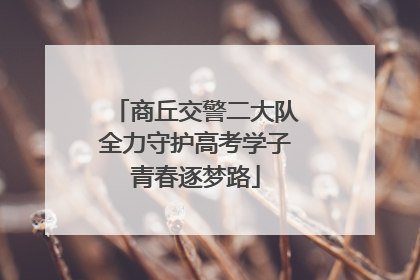 商丘交警二大队全力守护高考学子青春逐梦路