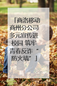 商洛移动商州分公司多元宣传进校园 筑牢青春反诈“防火墙”