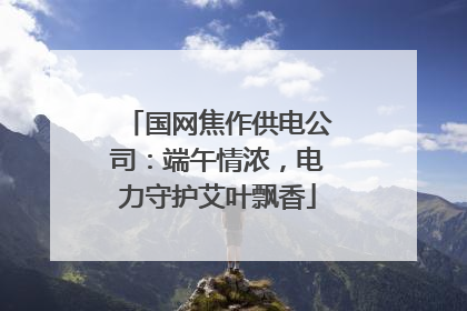 国网焦作供电公司：端午情浓，电力守护艾叶飘香