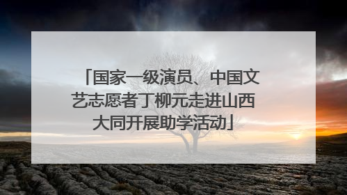 国家一级演员、中国文艺志愿者丁柳元走进山西大同开展助学活动