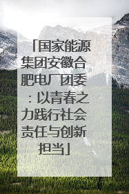 国家能源集团安徽合肥电厂团委：以青春之力践行社会责任与创新担当