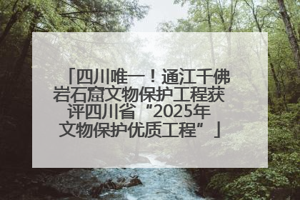 四川唯一！通江千佛岩石窟文物保护工程获评四川省“2025年文物保护优质工程”