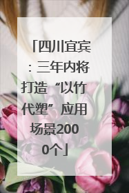 四川宜宾：三年内将打造“以竹代塑”应用场景2000个