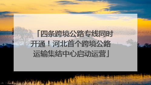 四条跨境公路专线同时开通！河北首个跨境公路运输集结中心启动运营