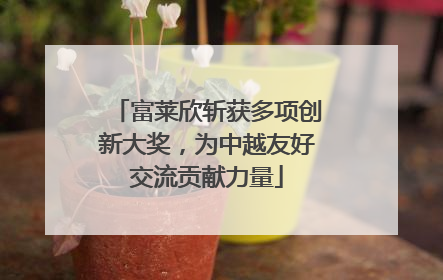 富莱欣斩获多项创新大奖，为中越友好交流贡献力量