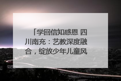 学回信知感恩 四川南充：艺教深度融合，绽放少年儿童风采｜您牵挂的四川