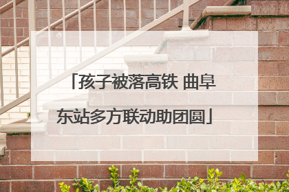 孩子被落高铁 曲阜东站多方联动助团圆