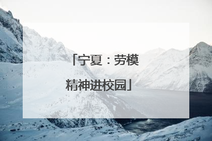 宁夏：劳模精神进校园