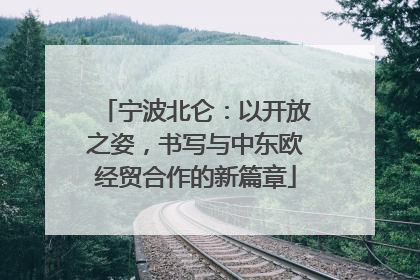 宁波北仑：以开放之姿，书写与中东欧经贸合作的新篇章