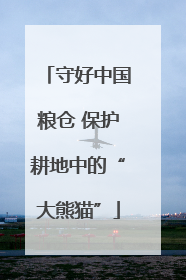 守好中国粮仓 保护耕地中的“大熊猫”