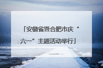 安徽省暨合肥市庆“六一”主题活动举行