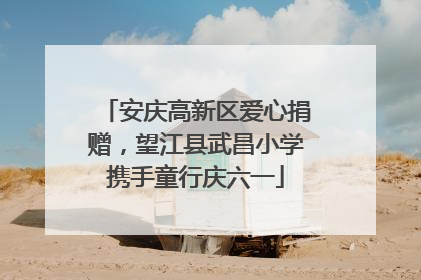 安庆高新区爱心捐赠，望江县武昌小学携手童行庆六一