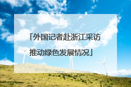 外国记者赴浙江采访推动绿色发展情况