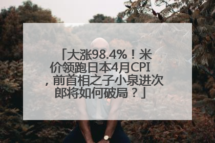 大涨98.4%！米价领跑日本4月CPI，前首相之子小泉进次郎将如何破局？