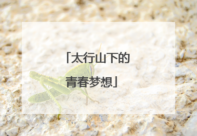 太行山下的青春梦想