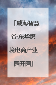 威海智慧谷·东华跨境电商产业园开园