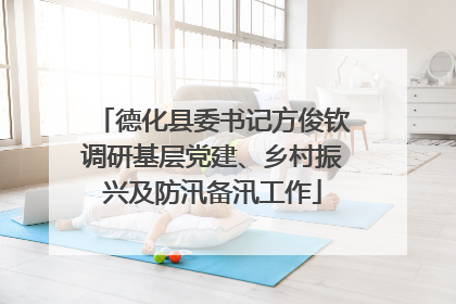 德化县委书记方俊钦调研基层党建、乡村振兴及防汛备汛工作