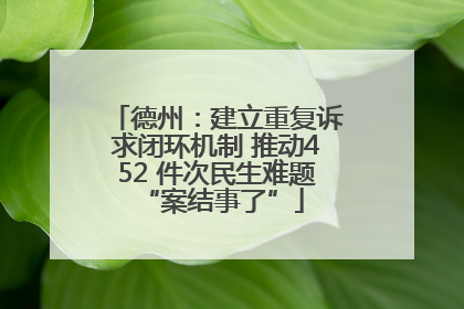 德州：建立重复诉求闭环机制 推动452 件次民生难题 “案结事了”