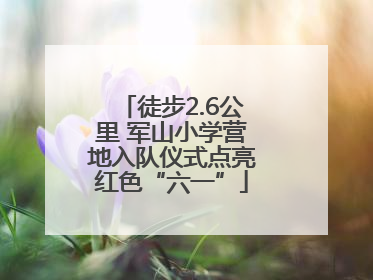 徒步2.6公里 军山小学营地入队仪式点亮红色“六一”