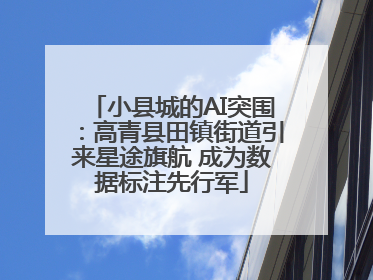 小县城的AI突围：高青县田镇街道引来星途旗航 成为数据标注先行军