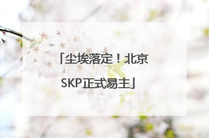 尘埃落定！北京SKP正式易主