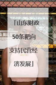 山东财政50条靶向支持民营经济发展