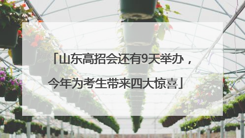山东高招会还有9天举办，今年为考生带来四大惊喜