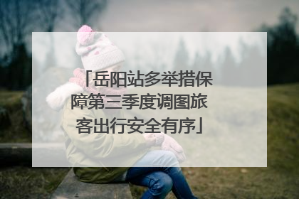 岳阳站多举措保障第三季度调图旅客出行安全有序