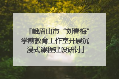 峨眉山市“刘春梅”学前教育工作室开展沉浸式课程建设研讨