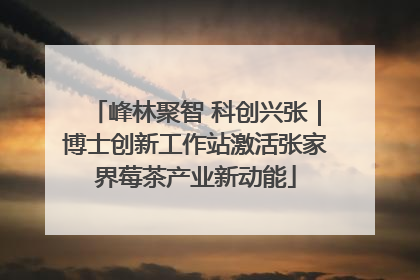 峰林聚智 科创兴张｜博士创新工作站激活张家界莓茶产业新动能