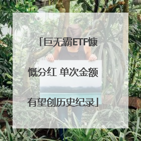 巨无霸ETF慷慨分红 单次金额有望创历史纪录
