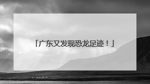 广东又发现恐龙足迹！