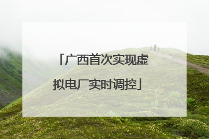 广西首次实现虚拟电厂实时调控