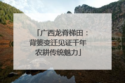 广西龙脊梯田：背篓变迁见证千年农耕传统魅力