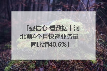 强信心 看数据丨河北前4个月快递业务量同比增40.6%