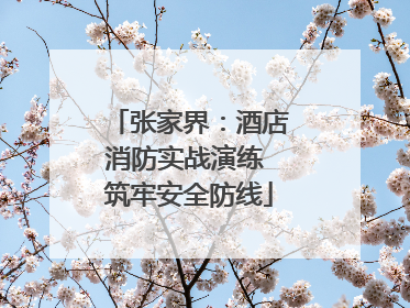 张家界：酒店消防实战演练 筑牢安全防线