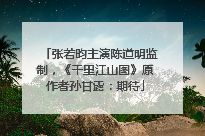 张若昀主演陈道明监制，《千里江山图》原作者孙甘露：期待
