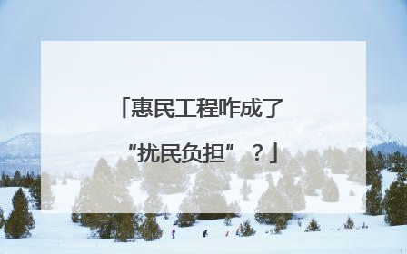 惠民工程咋成了“扰民负担”？