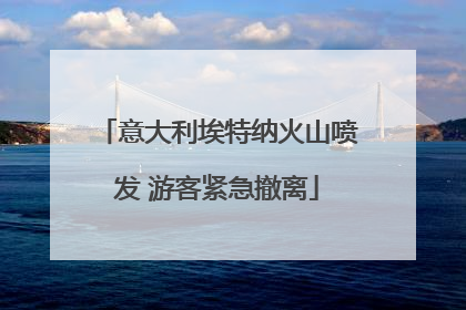 意大利埃特纳火山喷发 游客紧急撤离