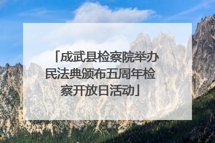成武县检察院举办民法典颁布五周年检察开放日活动